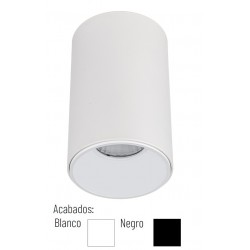 Foco LED superficie Redondo S15 20W UGR<19 Blanco ó Negro