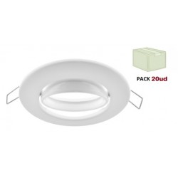 Foco Basculante empotrar Blanco, para Lámpara GU10/MR16, Caja 20ud a 2,30€/ud