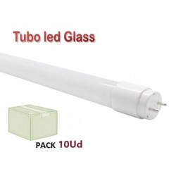 Tubo LED T8 600mm Cristal 9W, conexión 1 lado, Caja de 10 ud x 3,45€/ud