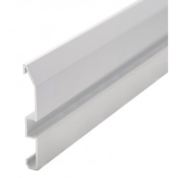 Perfil Rodapié aluminio lacado Blanco PRO 80x10,2mm para tiras LED, barra 2 Metros