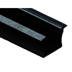 Perfil Aluminio Empotrar LINE Negro 24x14mm. para tiras LED, barra 2 ó 3 Metros