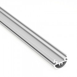 Perfil Redondo aluminio lacado Blanco 19,7mm para tiras LED, barra 2 Metros