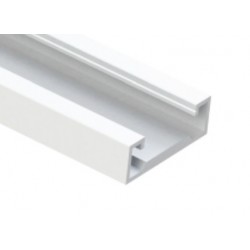 Perfil de aluminio Blanco Superficie 25x7,5mm. Barra de 2 metros