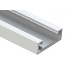 Perfil de aluminio Plata Superficie 25x7,5mm. Barra de 3 metros