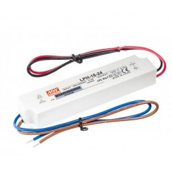 Fuente alimentación LED Voltaje constante IP67 18W 24VDC MEAN WELL