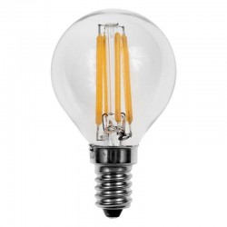 Lámpara LED Esferica Clara E14 2W Filamento