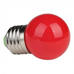 Lámpara LED Esferica E27 2W Roja
